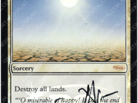 Armageddon [Judge Gift Cards 2004] - Lightly Played Foil, Signed For Cheap