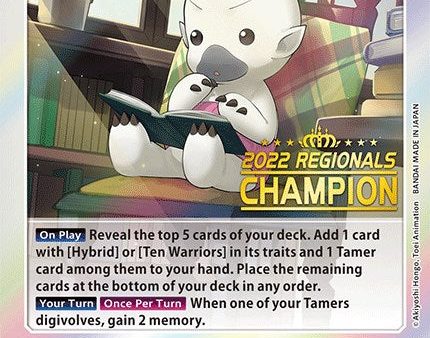 Bokomon [BT7-081] (2022 Championship Online Regional) (Online Champion) [Next Adventure Promos] Supply