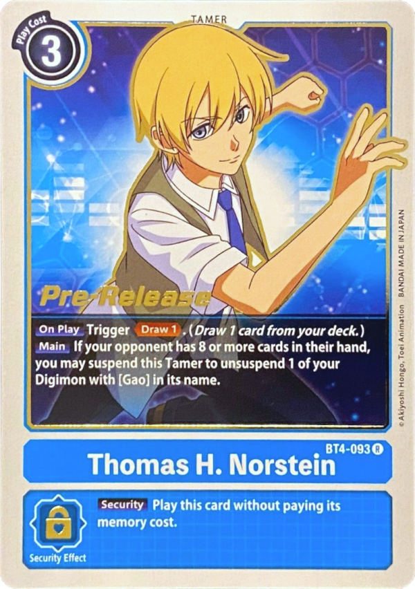 Thomas H. Norstein [BT4-093] [Great Legend Pre-Release Promos] Supply