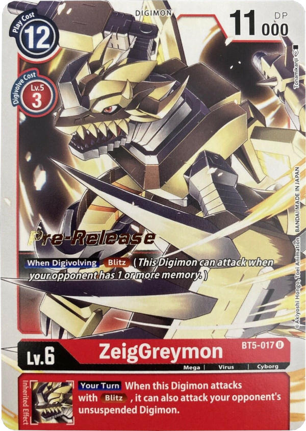 ZeigGreymon [BT5-017] [Battle of Omni Pre-Release Promos] Cheap