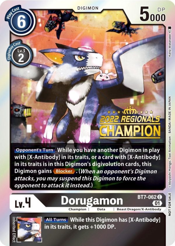 Dorugamon [BT7-062] (2022 Championship Offline Regional) (Online Champion) [Next Adventure Promos] Fashion