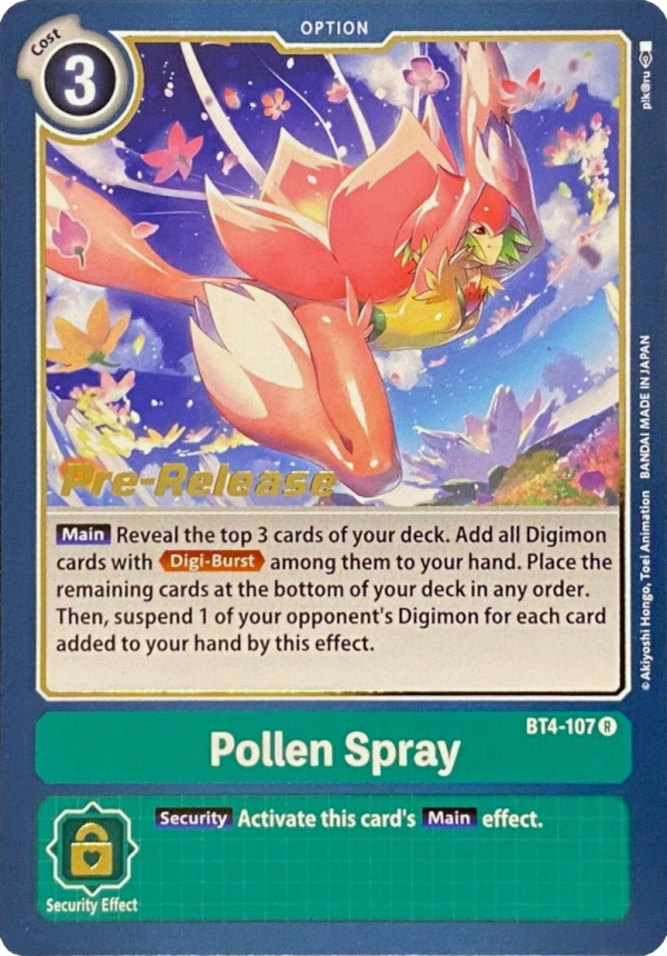 Pollen Spray [BT4-107] [Great Legend Pre-Release Promos] Cheap