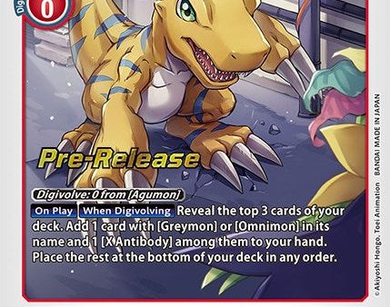 Agumon (X Antibody) [BT9-008] [X Record Pre-Release Promos] Discount