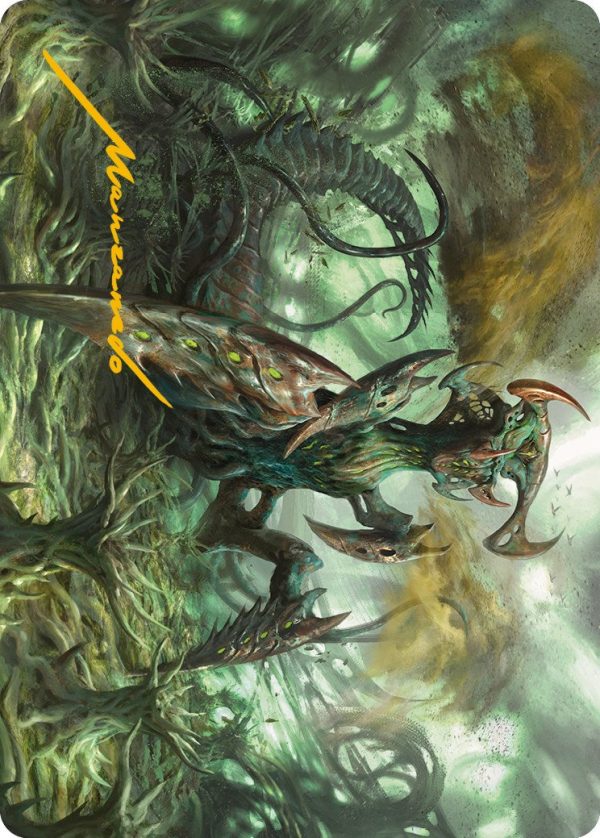 Zopandrel, Hunger Dominus Art Card (Gold-Stamped Signature) [Phyrexia: All Will Be One Art Series] Hot on Sale