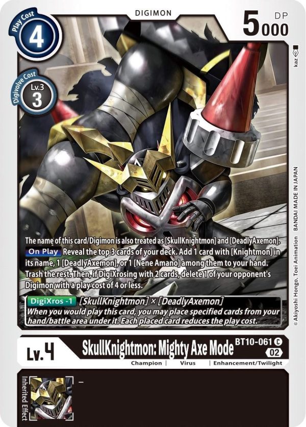 SkullKnightmon: Mighty Axe Mode [BT10-061] [Xros Encounter] For Sale