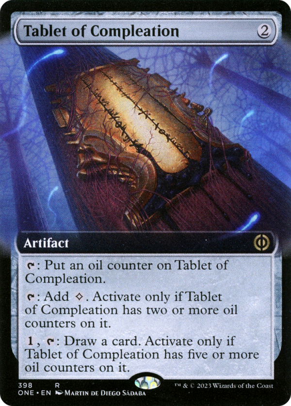 Tablet of Compleation (Extended Art) [Phyrexia: All Will Be One] on Sale