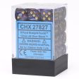 Chessex Scarab 12mm d6 Royal Blue Gold Block (36) Hot on Sale