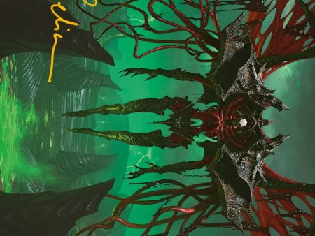 Archfiend of the Dross Art Card (Gold-Stamped Signature) [Phyrexia: All Will Be One Art Series] Online