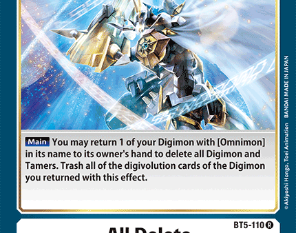 All Delete [BT5-110] [Battle of Omni] on Sale