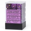 Chessex Vortex 12mm d6 Purple Gold Block (36) Hot on Sale