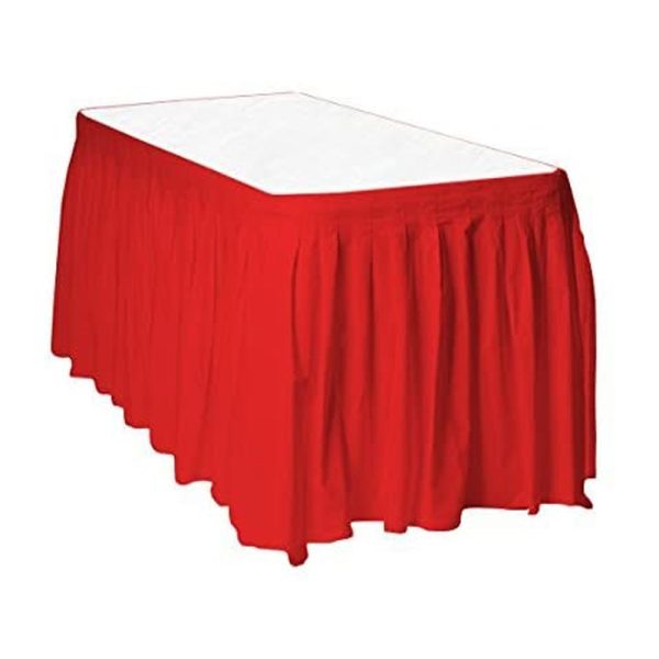 Apple Red Table Skirt  14ft x 29in Online Sale