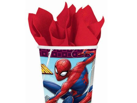 Spiderman Webbed Paper Cups 9oz, 8pcs Cheap