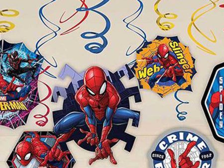 Spider-Man Webbed Swirl Decorations 12pcs on Sale