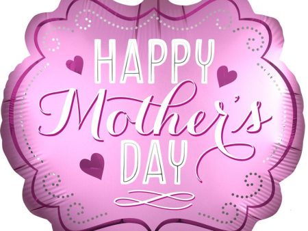 Happy Mother s Day Marquee Satin Infused SuperShape 63x55cm For Cheap