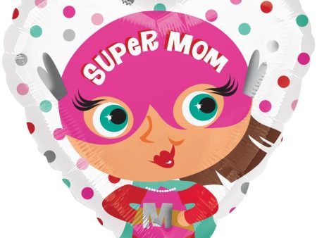 Super Mom Foil Balloon 45cm Hot on Sale