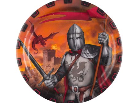 Knights Paper Plates 9in, 8pcs Supply