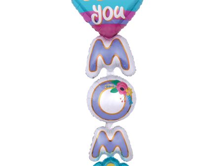 I Love You MOM Giant Multi-Balloon 53x167cm Online Hot Sale