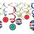 Cabana Dot Congratulations Swirl Decorations 12pcs Sale