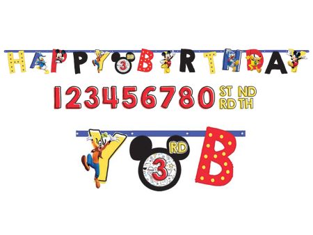 Mickey Mouse Jumbo  Add-An-Age Letter Banner Online Hot Sale