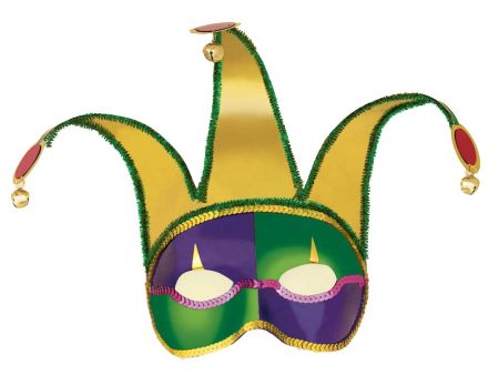 Adult Jester Mask With Bells 12 1 2 x 11 1 2in For Discount