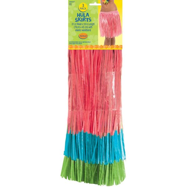 Adult Hula Skirt 3 Pack Online now