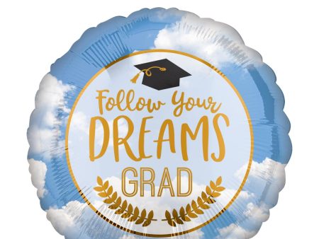 Follow Your Dreams Foil Balloon 45cm Supply