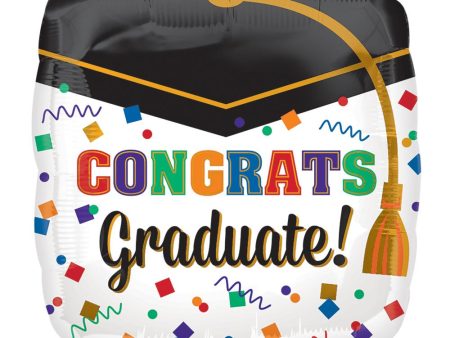 Confetti Graduate Foil Balloon 45cm Online now