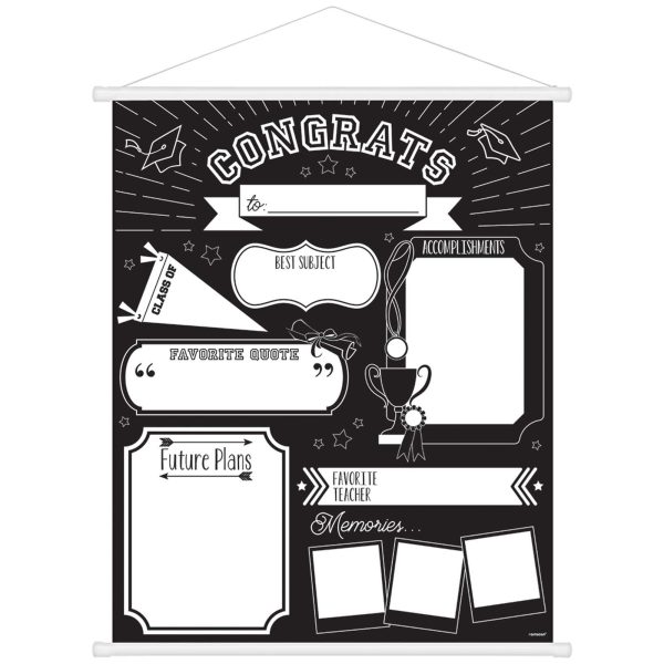 Grad Chalkboard Milestone Sign For Discount