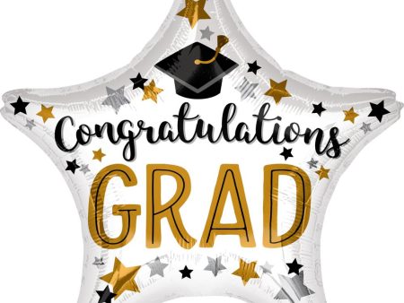 Congratulations Graduation Star Foil Balloon 45cm on Sale