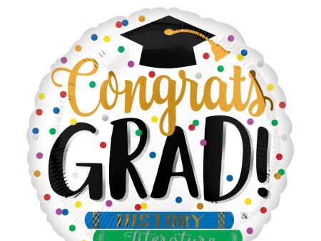 Congrats Grad Books Jumbo Foil Balloon 71cm Discount