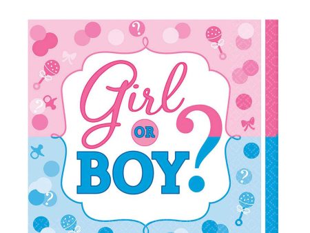 Baby Shower - Girl Or Boy? Lunch Tissues 16pcs on Sale