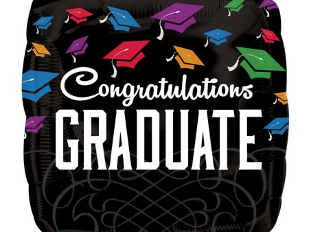 Congrats Graduate Black Foil Balloon 18in Discount