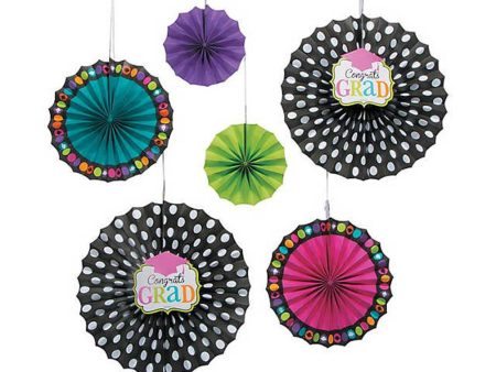 Dream Big Paper Fan Decorations 6pcs Discount